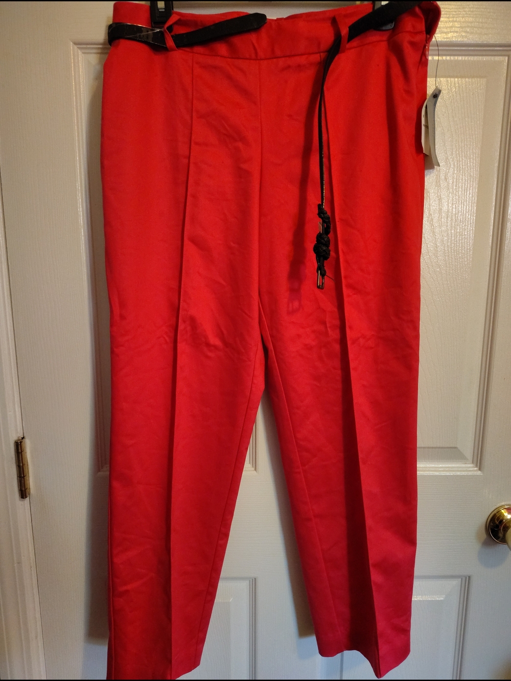 New With Tags Worthington Bright Red Women's Chinos 8